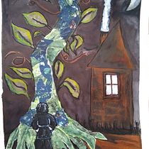 My project in Introduction to Children’s Illustration course - scenes from 'Jack and the Beanstalk'. Acr, lic Painting, and Children's Illustration project by Anjana Dey Clark - 03.05.2021