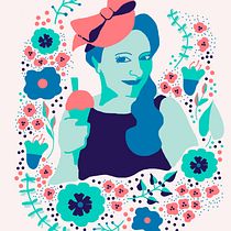 My project in Illustrated portraits with botanical elements .  projeto de Liz Romano - 26.08.2020
