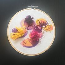 My project in Embroidery and Watercolor Basic Techniques course. Embroider project by Megan Johnson - 10.04.2020