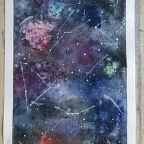 Meu projeto do curso: Técnicas modernas de aquarela - Minha Galáxia (:. Un progetto di Belle arti, Creatività, Disegno artistico, Illustrazione tradizionale e Pittura di nebosi - 28.08.2020