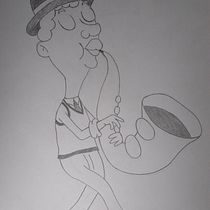 Mi Proyecto del curso: Jazzista sentimental. Un projet de Illustration traditionnelle de Rene SC - 26.08.2020