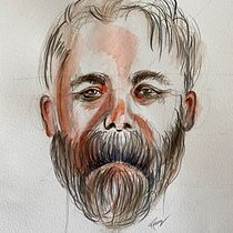 Retrato Frontal Miguel. Portrait Drawing project by rossananovaes - 08.28.2020