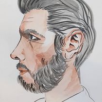 Mix de técnicas con 3 rostros by Assul Walker. Portrait Drawing, and Watercolor Painting project by assulwalker - 08.30.2020