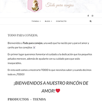 Mi Proyecto del curso : web www.todoparaconejos.com. Projekt z dziedziny Marketing użytkownika luciamartinezgrc - 30.08.2020