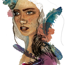 My project in Illustrated Portrait in Watercolor course. Un projet de Dessin artistique, Créativité, Illustration numérique, Design graphique, Dessin de portrait , et Aquarelle de Shannan Godley Cunniffe - 04.09.2020