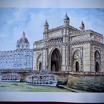 My project in Architectural Sketching with Watercolor and Ink course. 3D projeto de yogini_dahiwadkar - 31.08.2020