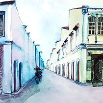 My project in Architectural Sketching with Watercolor and Ink course. Ilustração com tinta, Esboçado, e Pintura em aquarela projeto de Cathy Yong - 31.08.2020