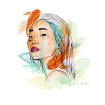 My project in Illustrated Portrait in Watercolor course. Un proyecto de Ilustración tradicional y Pintura a la acuarela de Julie Sentías Lacombe - 31.08.2020