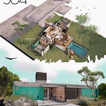 Mi versión del proyecto original - Casa 504 . Architectural Illustration project by yeymyrau - 08.31.2020