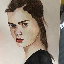 My project in Watercolor Portrait from a Photo course. Projekt z dziedziny Malowanie akwarelą użytkownika Ells Davis - 31.08.2020