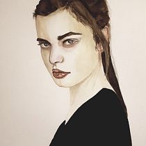 Mi Proyecto del curso: Retrato en acuarela a partir de una fotografía. Projekt z dziedziny Malowanie akwarelą i Portret użytkownika Angela González - 31.08.2020