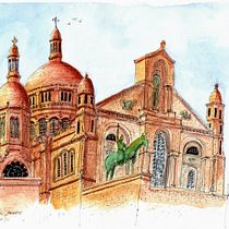 My project in Architectural Sketching with Watercolor and Ink course. Esboçado projeto de Dave S - 01.09.2020