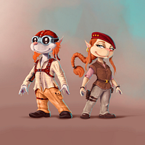 Aldo y Lori,Mi Proyecto del curso: Pintura digital de personajes: ilustra con luz y color. Un proyecto de Animación, Concept Art, Dibujo digital y Diseño de personajes de Francisco Javier Llobregat Garcia - 01.09.2020