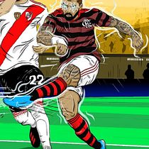 Meu projeto do curso: Ilustração para quadrinhos: A Anatomia de um super-herói: GabiGol Z. Un progetto di Disegno digitale di Eduardo Cola - 01.09.2020
