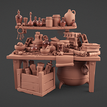Mi Proyecto del curso: Modelado cartoon de bodegones con Maya. Animação 3D projeto de Albert Valls Punsich - 02.09.2020