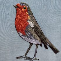 Petirrojo/ European Robin/ Pintarroxo. Embroider project by Lúcia Safi - 09.02.2020