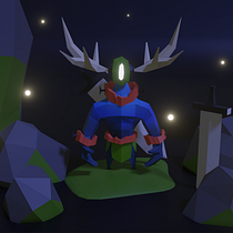 Mi Proyecto del curso: Modelado de personajes low poly para videojuegos  Ein Projekt aus dem Bereich 3D von Franco Berrios Pecoraro - 02.09.2020