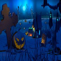 Proyecto: Creación de escenario desde cero en 3d con Autodesk Maya..."Halloween" . Un proyecto de 3D, Modelado 3D y Diseño 3D de Yasiel Toledo González - 02.09.2020