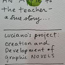 An apple to the teacher My Project for Graphic Novels course. Un projet de B, e dessinée, Dessin et Illustration traditionnelle de Luciano Fier - 03.09.2020
