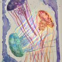 Metallic Jellyfish . Un progetto di Pittura ad acquerello di javagoth - 05.09.2020