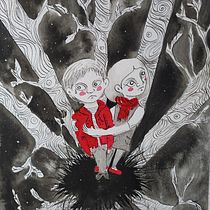 Hansel y Gretel. Fine Arts, Creating with Kids, Ink Illustration, and Children's Illustration project by Yuly Gutierrez Daza - 09.05.2020