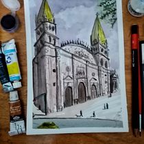 Mi Proyecto del curso: Dibujo arquitectónico con acuarela y tinta. Pintura em aquarela projeto de Eli Candiani - 26.02.2021
