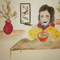 Mi Proyecto del curso: Ilustración en acuarela con influencia japonesa. Traditional illustration, Drawing, and Watercolor Painting project by Veronica Haydee Allievi - 09.07.2020
