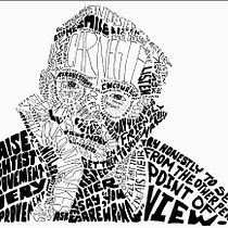 My project in Hand-Drawn Typographic Portrait course. Artistic Drawing project by Leslie Kimble - 09.07.2020