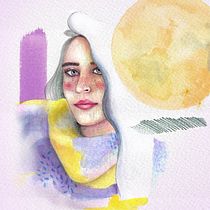 Mi Proyecto del curso: Retrato ilustrado en acuarela. Een project van  Beeldende kunst,  Tekening, Tekening met potlood,  Artistieke tekening,  Portrettekening, Digitale tekening, Traditionele illustratie y Digitale illustratie van Nadia Carrizo - 12.10.2020