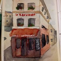 Meu projeto do curso: Desenho arquitetônico com aquarela e tinta. Arquitetura, Arte urbana, Artes plásticas, Criatividade, Desenho, Desenho artístico, Desenho realista, e Desenvolvimento de portfólio projeto de marianacecilia12344321 - 08.09.2020