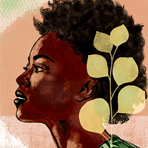 My Illustrated Portrait with Procreate: natural beauty. Botanical Illustration, and Traditional illustration project by Courtney Keller - 09.08.2020