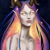 My project in Digital Fantasy Portraits with Photoshop course. Character Design, and Digital Drawing project by Ana Elisa Canarim Cordeiro - 09.12.2020
