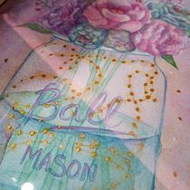 Peonías en Mason Jar. Un progetto di Design, Illustrazione tradizionale, Illustrazione botanica e Pittura ad acquerello di Montserrat Xenia Mayuel Hernández Hernández - 18.10.2020