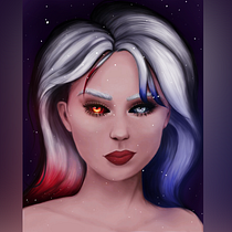 My project in Digital Fantasy Portraits with Photoshop course. Artistic Drawing project by Maria Miralles - 09.09.2020