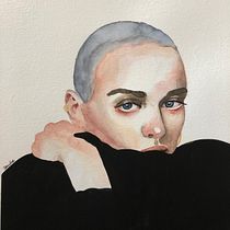 My project in Watercolor Portrait from a Photo course. Painting, Portrait Drawing, and Watercolor Painting project by Sandra Paiva - 09.10.2020
