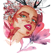 My project in Illustrated Portrait in Watercolor course. Un projet de Aquarelle de ciakaloggg - 30.08.2020