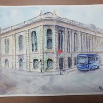 Paraninfo UdeA. Medellín. Primer proyecto. Ilustração tradicional projeto de toracarolina - 13.09.2020