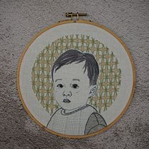 My son's embroidered portrait. Embroider project by Iris Wong - 02.15.2021