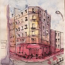 Mi Proyecto del curso: Dibujo arquitectónico con acuarela y tinta. Ilustração arquitetônica projeto de Isidora Soto - 13.09.2020