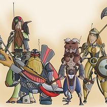 Mi Proyecto del curso: Fábrica de personajes ilustrados: Vikigos ciberneticos. Drawing, Pencil Drawing, Digital Drawing, and Design project by Pau Simon Rodriguez - 09.14.2020