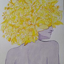 Blossomed Woman y Bailarina Sideral. Fine Arts, Botanical Illustration, and Watercolor Painting project by Yuly Gutierrez Daza - 09.14.2020