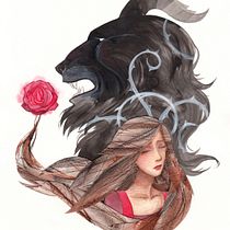 My final project "Beauty and the Beast". Children's Illustration, Collage, and Watercolor Painting project by anna.papan - 09.16.2020