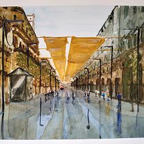 Una tarde de lluvia paseando por el centro de la ciudad de Granada, España.. Arquitetura projeto de anaruizpe - 16.09.2020