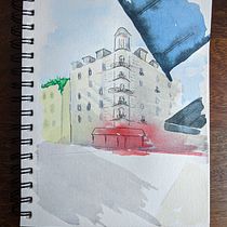 My project in Architectural Sketching with Watercolor and Ink course. Ilustração arquitetônica, e Pintura em aquarela projeto de Arathi Sundarram - 17.09.2020