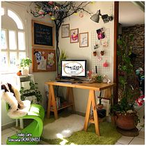 Oficina/Estudio  INSPIRADORA, FEMENIN@, ACOGEDOR@ y despertar, conectar y explorar la CREATIVIDAD.. Decoration, Interior Design, Interior Architecture, Interior Decoration, and Retail Design project by Leudys Lara - 09.16.2020
