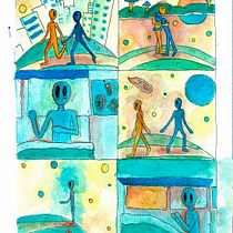 Meu projeto do curso: Introdução à psicologia da cor: a narrativa cromática. Traditional illustration project by Janaina Simonetti - 09.18.2020