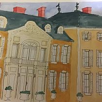 Mi Proyecto del curso: Dibujo arquitectónico con acuarela y tinta. Arquitetura projeto de gvanessarg22 - 18.09.2020