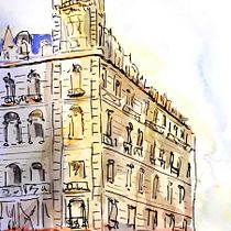 Mi Proyecto del curso: Dibujo arquitectónico con acuarela y tinta. Ilustração arquitetônica projeto de patricia99soler - 19.09.2020