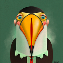 El Tucán Trabajador. Traditional illustration, and Digital Illustration project by paolamicottigg - 09.20.2020