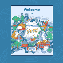 My Ski resort project in Doodle-Style Vector Illustration course. Traditional illustration project by Niki Nikolov - 09.20.2020
